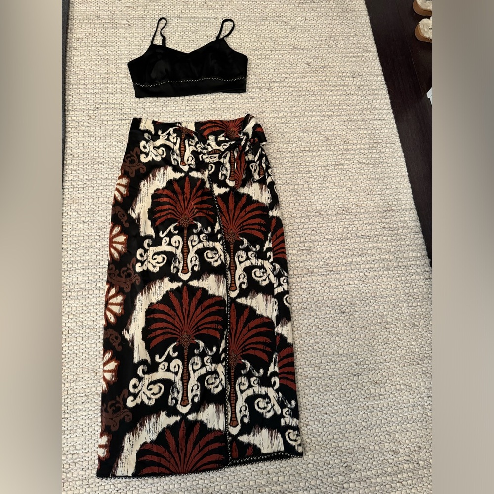 Matching Skirt Set | Summer skirt and crop top | House of Harlow Size XS NWOT